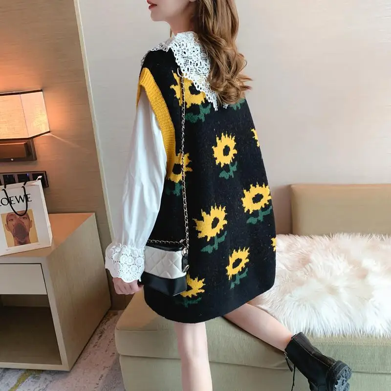

Fine women's spring new loose Hong Kong retro sweater vest wear coat