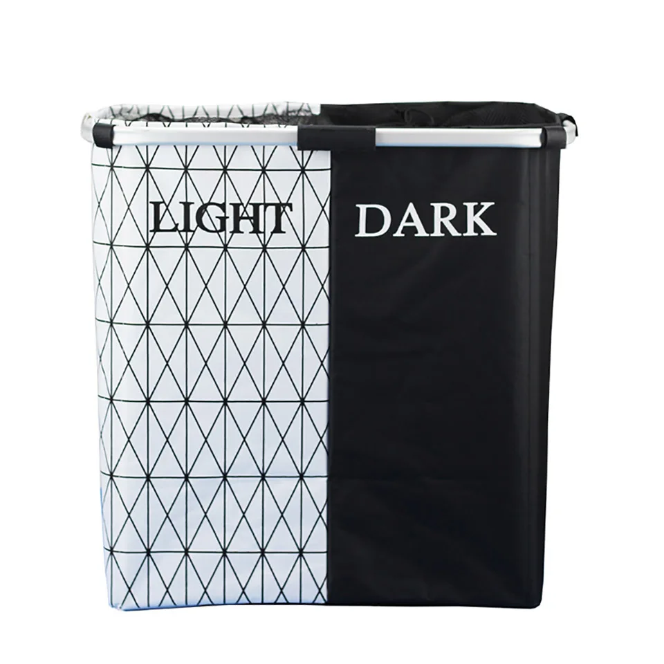 Складная сумка для белья корзина хранения грязной одежды чехол сбора с 2 секциями