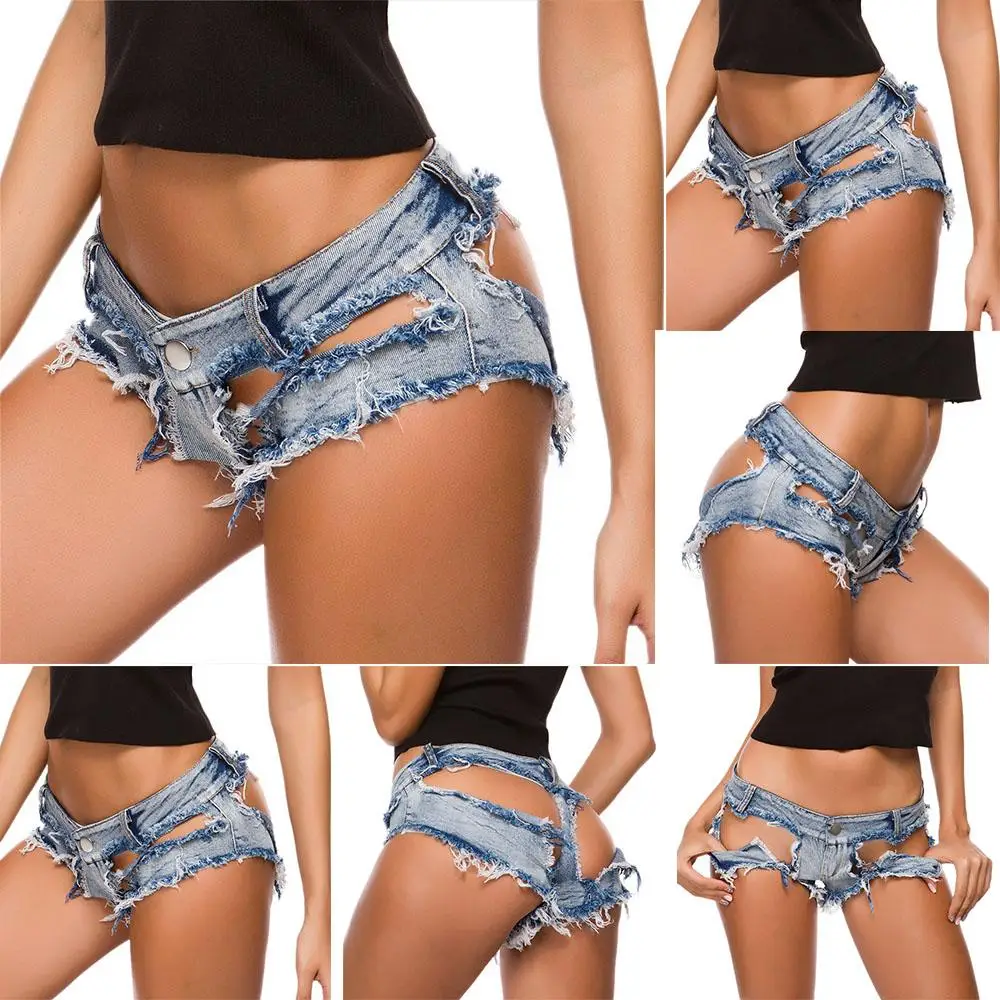 

Summer Sexy Mini Denim Shorts Womens Ripped Holiday Hotpants Casual Half Pants Jeans Bottoms