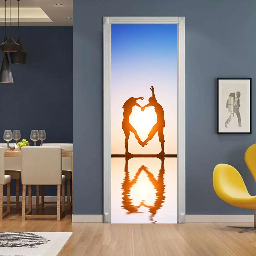 Художественные рисунки самоклеящиеся новые 3D наклейки с сердечками влюбленных