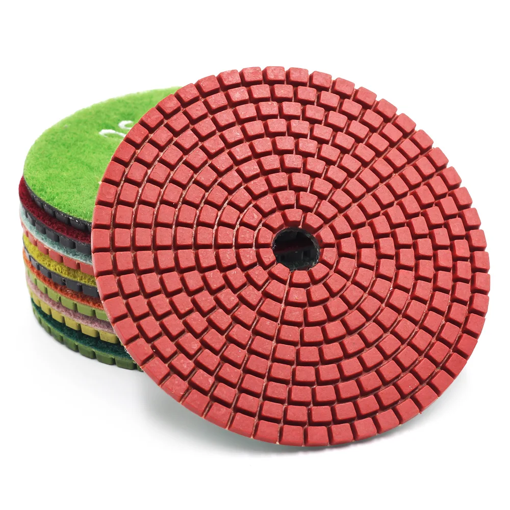 Алмазные 4-дюймовые каменные полировальные колодки 100 мм для влажной шлифовки и