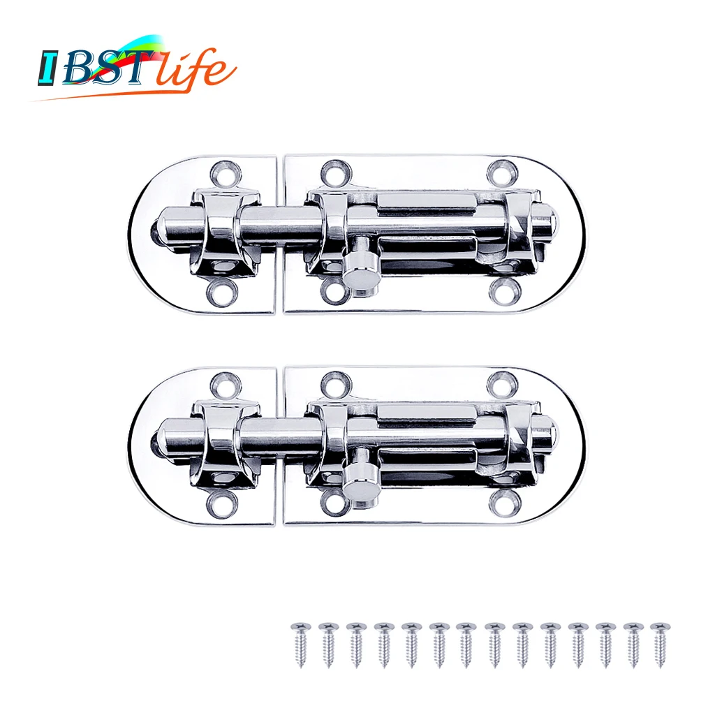 

2X Marine Grade Stainless Steel 316 Boat Barrel Bolt Cabinet Door Latch Lock For Boat Yacht RV Door Window Hardware Accessories