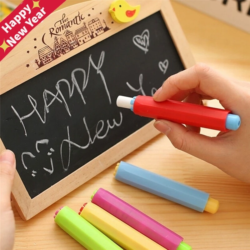 

5 Color Chalk Holders For Teachers Writing Extender Children Drawing Board Accessories School Teaching Aids