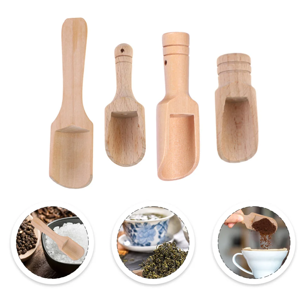 

12pcs Mini Wooden Spoons Wooden Tea Spoons Kitchen Gadgets (Assorted Color)