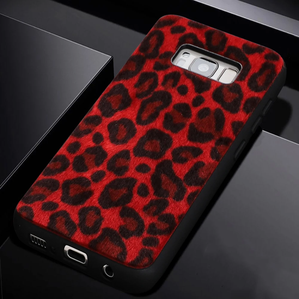 LAPOPNUT чехол для Samsung Galaxy S9 S8 Plus Note 8 9 модный теплый плюшевый леопардовый узор