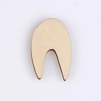 tooth shape mascot laser cut christmas decorations silhouette blank unpainted 25 pieces wooden shape 0843
