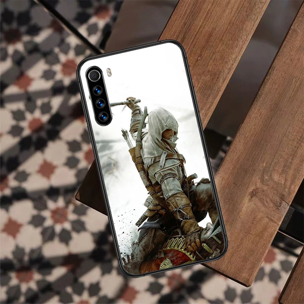 

Hot Assassins Game Creedes Phone Case For XIAOMI Redmi Note 9 8 7 6 S A 10 A T S PRO K40 black Coque 3D Funda Painting Cell