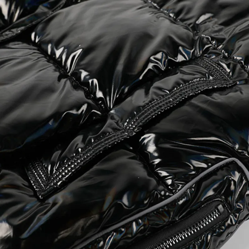 

Winter down padded jacket fashion slimming bright surface thickening outdoor cold-proof padded jacket bread clothes female tide