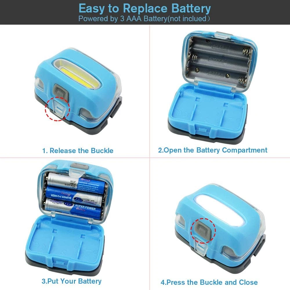 Портативный светодиодный налобный фонарь на 8000 лм 3 режима светильник батарейках