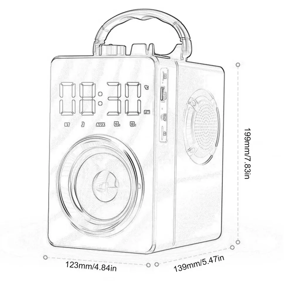 

New Portable Bluetooth Speaker Larger power Column outdoor Loudspeakers Subwoofer computer speaker of Music center with remote