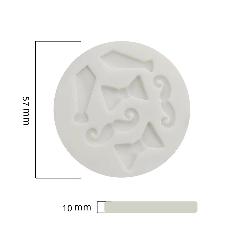 

1pc Creative Boy Man Moustache Tie Fondant Cake Molds Chocolate Decorative Mould For Father's Day Kitchen Baking Accessories