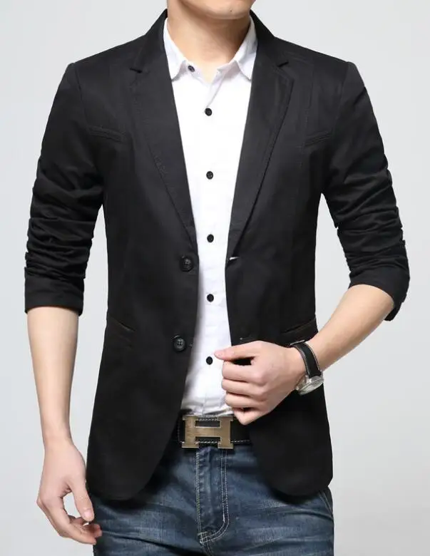 2021 Для мужчин пиджаки Повседневное Slim Fit джинсовый жакет свадебное платье костюм
