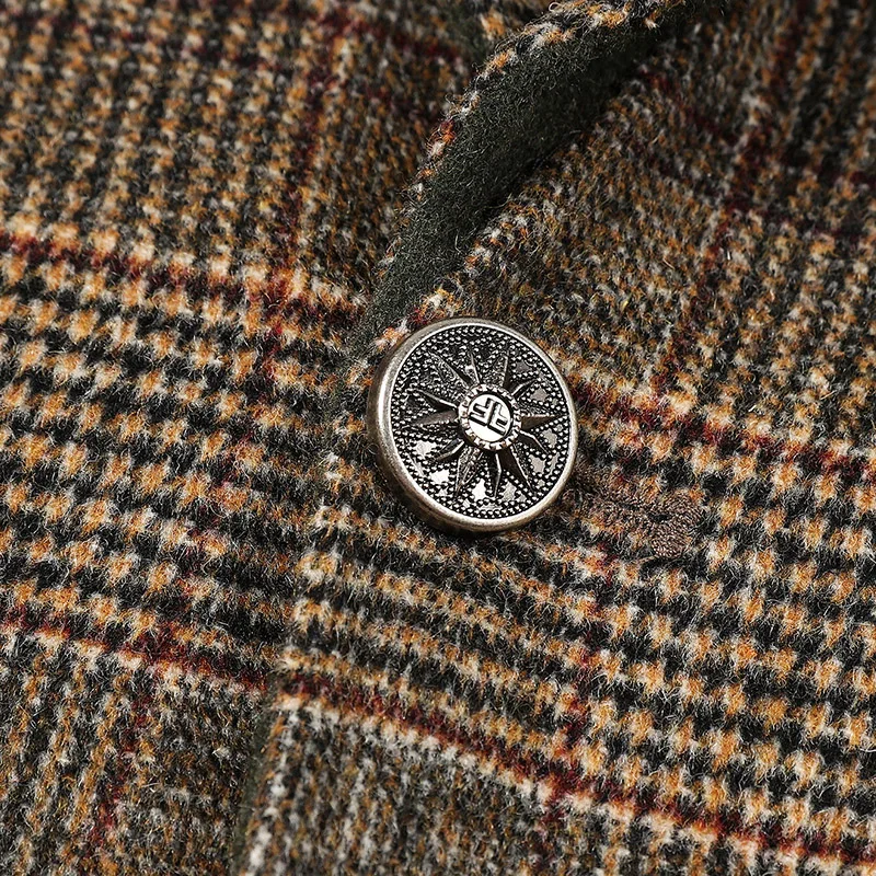 BATMO 2019 Новое поступление зимнее высококачественное шерстяное клетчатое пальто