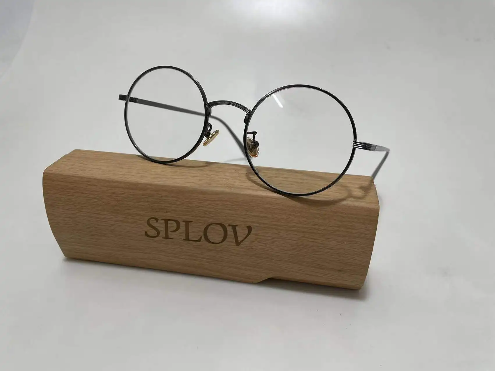 

Оправа для очков SPLOV, винтажные Круглые очки с прозрачными линзами, Модная Золотая круглая металлическая оправа, оптические очки для мужчин ...