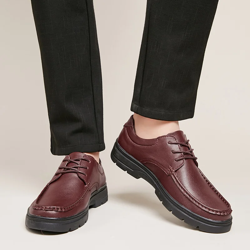 

Sneakers Men Casual Shoes lace up fahsion Genuine Leather shoes mens Designer oxfords Classic Fashion Male Lace up Flats shoes