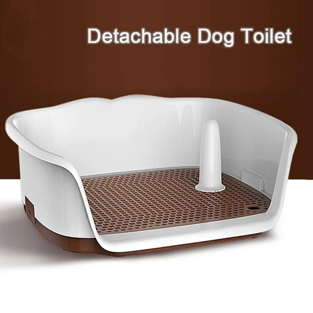 

Dog Training Toilet Dog Toilet Puppy Dog Potty Tray Pee Pad Dog Potty Fence with Removable Post for Small Dogs Cleaning Supplies