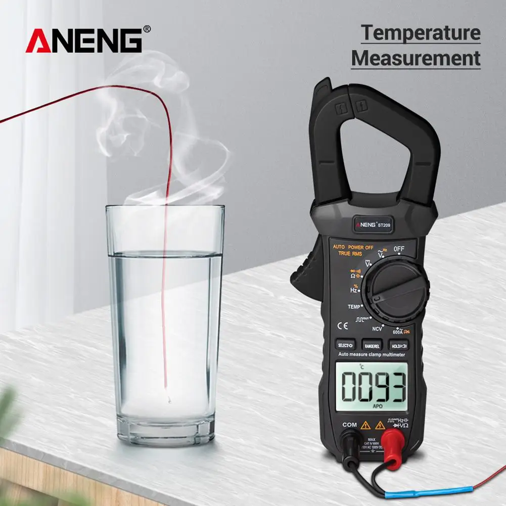 

ANENG ST209 Clamp Meter Digital Multimeter AC/DC Voltage Current Tester Pincers Current Voltage Tester Auto Range Multimeter