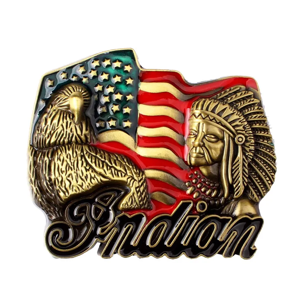 

Стильный Хип-хоп индийский главный Орел Выгравированная пряжка для ремня в западном стиле ковбойские джинсы для девушек аксессуары 8,5x6,8 см