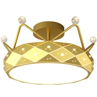 pineapple crown modern bedroom ceiling chandelier child eye protection princess cartoon creative room light