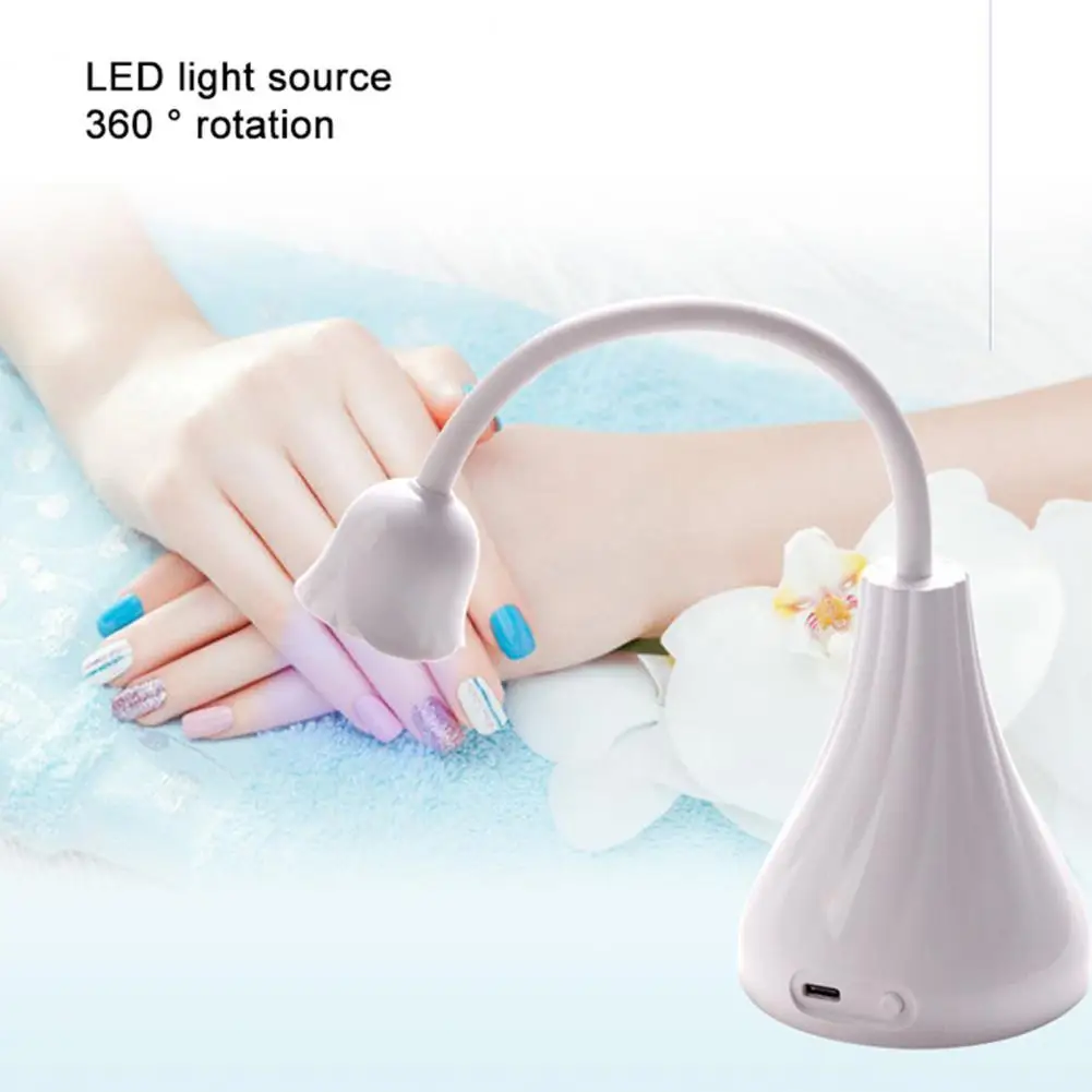 

Nail Lamp Quick Drying Rotating Nail Light 6 Light Beads Lotus Nail Dryer Light Mini Nail Lamp Dryer Machine for Female