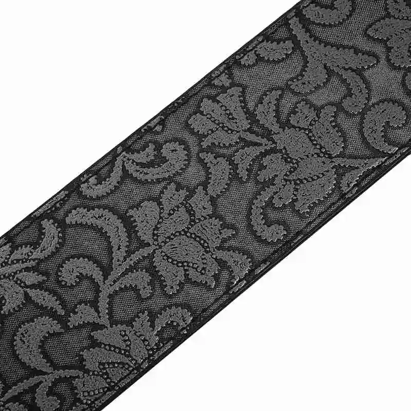 

P&P PU Leather Strap for Electric Acoustic Guitar Embossed Adjustable Silver gray
