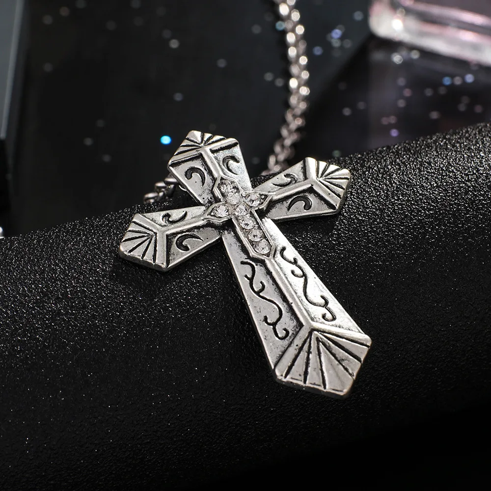 Ожерелье с фианитом для мужчин и женщин украшение в стиле ретро С Вырезанным