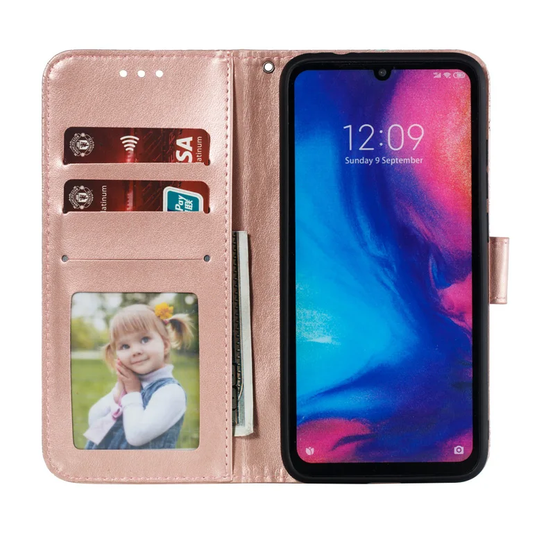 Кожаный флип-чехол s Red mi Note 7 M1901F7G M1901F7H, чехол с кружевным и цветочным принтом для Xiao mi Red mi NOTE 7 PRO M1901F7S, бумажник-книжка