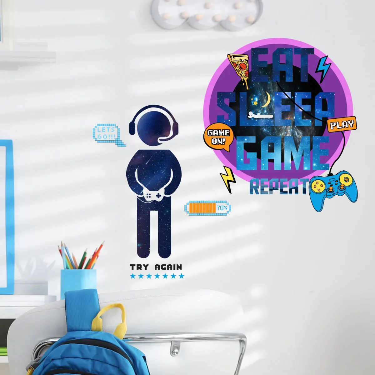 

Classic Game Cartoon Wall Stickers for Baby Room Door Decoration Stickers Child Room Decor Waterproof Vinyl Hd Wall Decal Kawaii