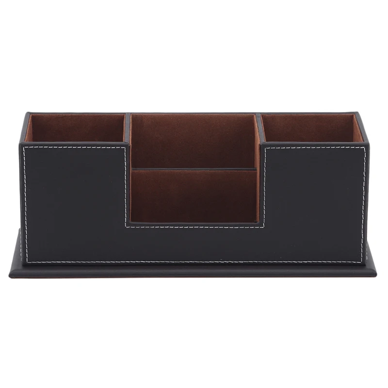 

New Desktop Storage Box Multifunctional Pen Holder Business Pen Holder High Quality Pu Office Pen Holder Combination Storage
