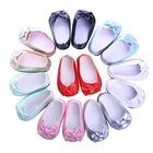 Повседневная обувь на плоской подошве с бантом подходит для 18-дюймовых американских и 43 см кукол новорожденных аксессуары для одежды нашего поколения Рождественский подарок для девочек