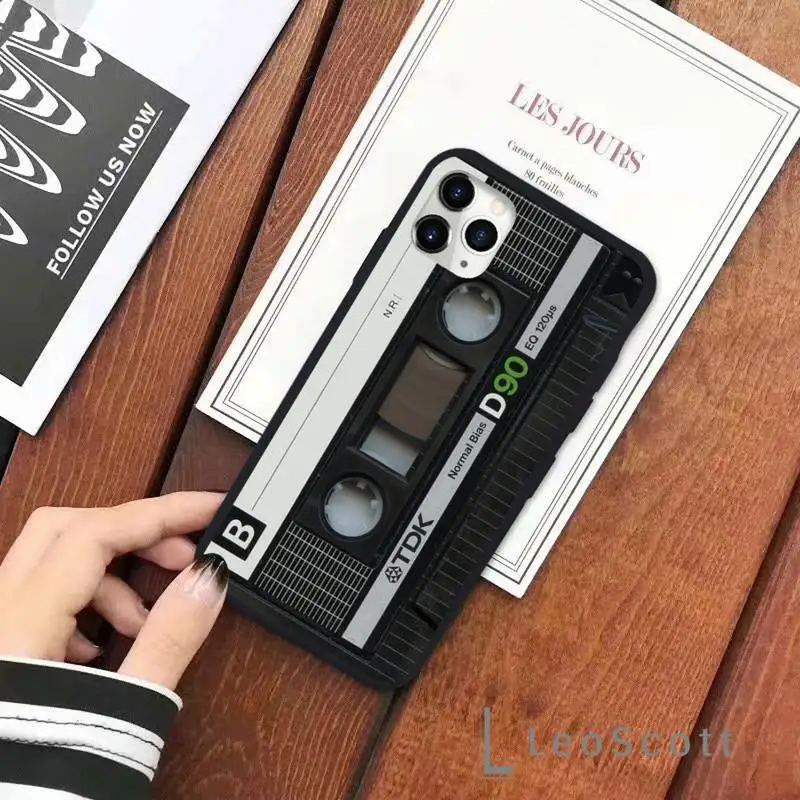 

Retro Cassette Tape music pattern Phone Case for iPhone 11 12 pro XS MAX 8 7 6 6S Plus X 5S SE 2020 XR