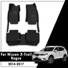 Кожаные Коврики для Nissan X-Trail Rogue T32 2014 2015 2016 2017, автомобильные коврики под заказ, защита салона автомобиля, аксессуары