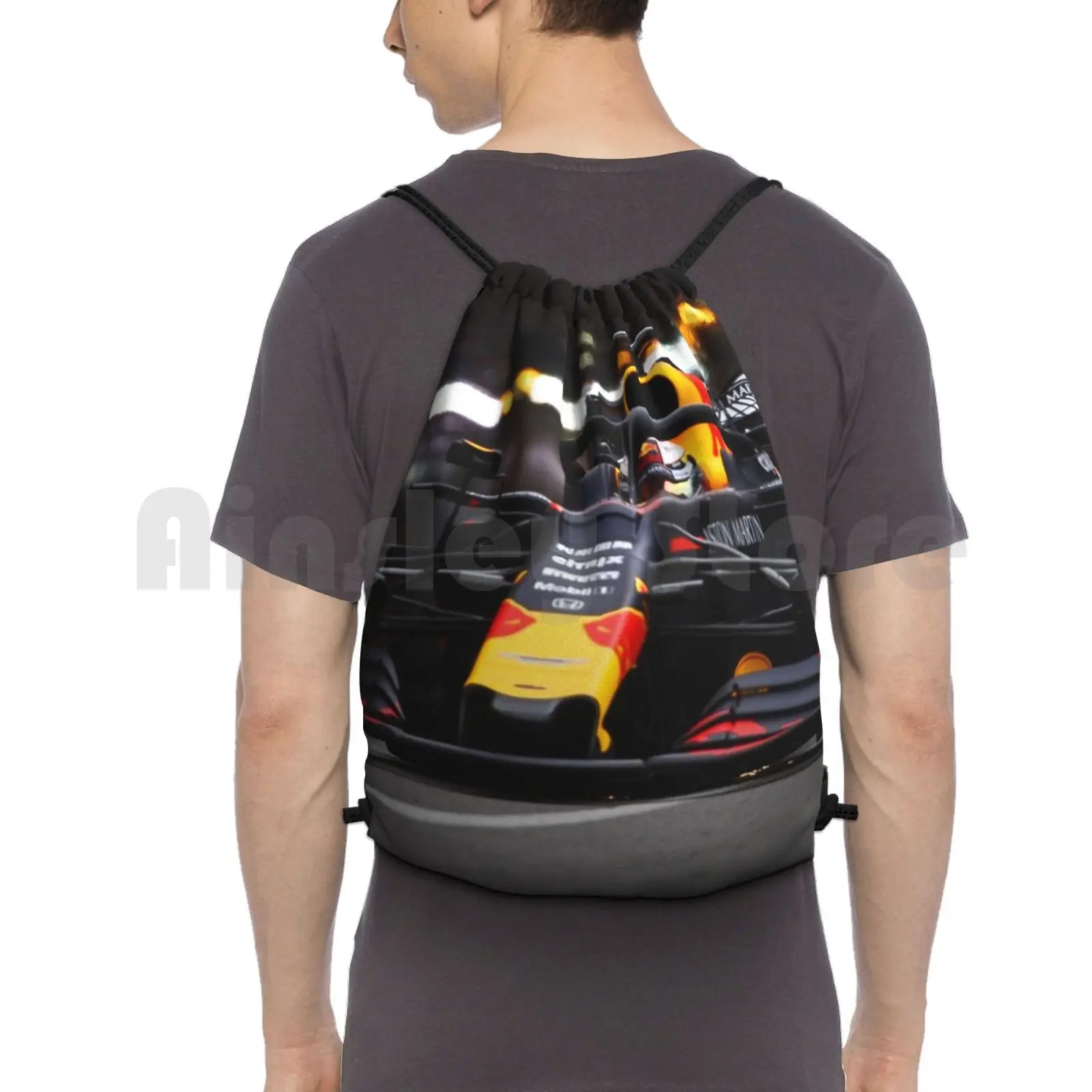 

Racing At Monaco Backpack Drawstring Bag Riding Climbing Gym Bag Racecar Racing Racecars Sports Fia Racingdriver Racing