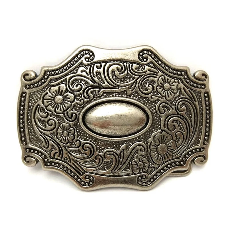 

Vintage Indian Art Western Flowers Antique Silver Metal Belt Buckle for Men Boys Cowboy DIY Accessories Drop Shipping Welcome