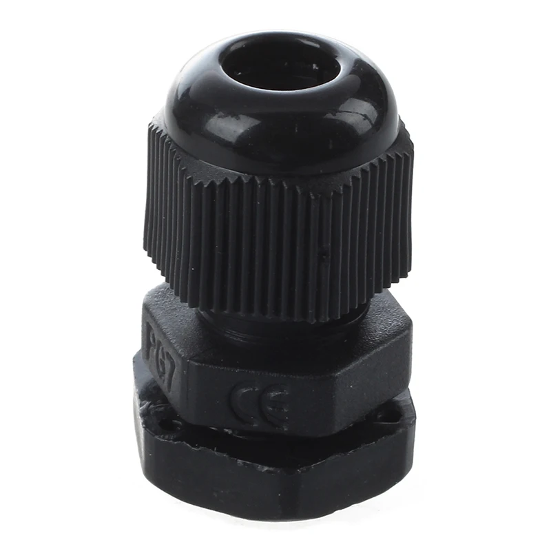 PG7 черный Пластик Водонепроницаемые кабельные сальники суставов 10 шт. |