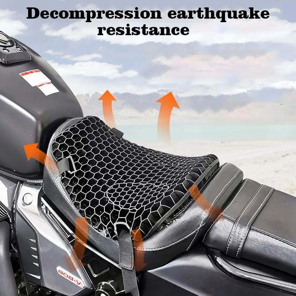 Cojín de asiento de motocicleta, cubierta de descompresión de Gel de Autobike, amortiguador, alivio de presión