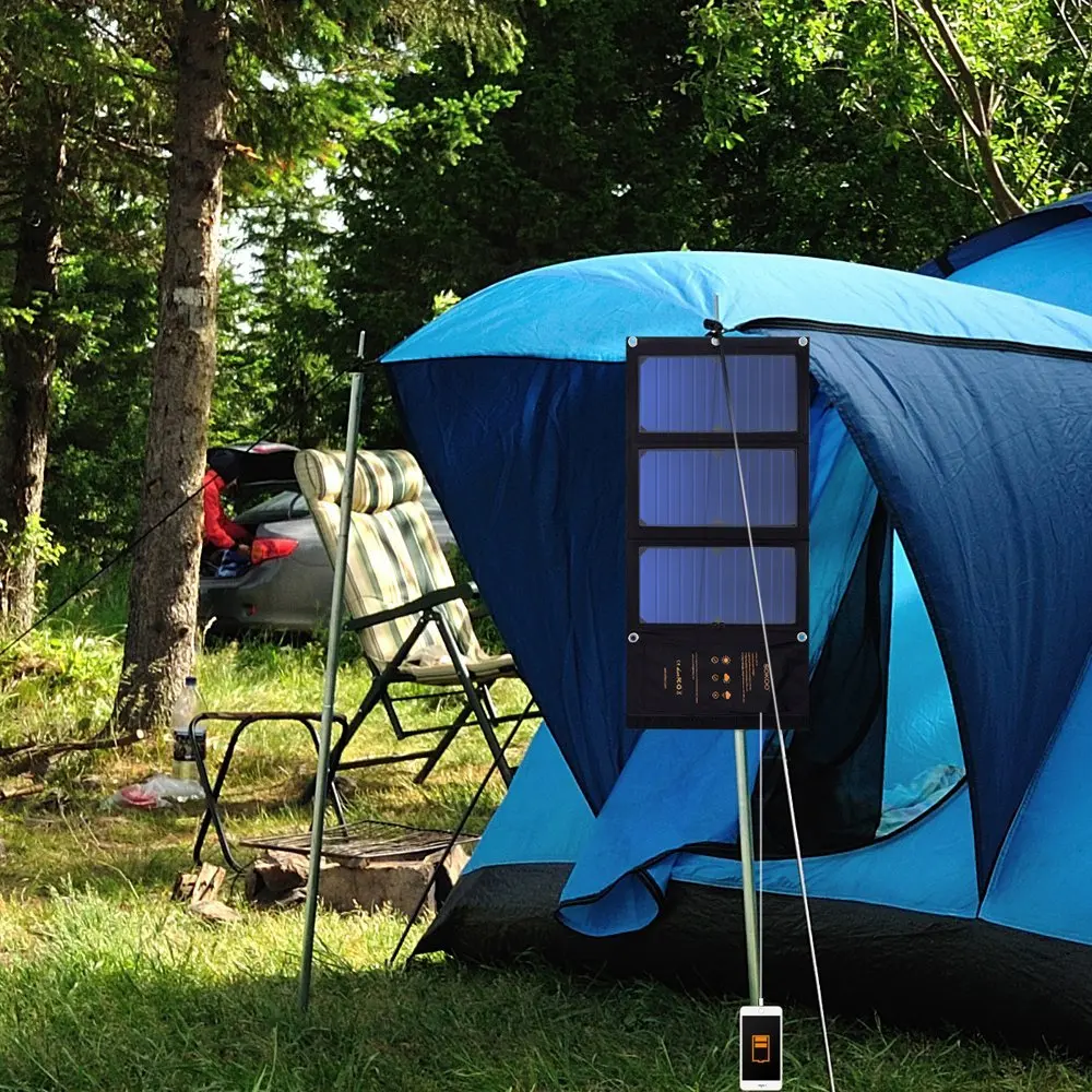 Солнечное зарядное устройство 21 Вт 5 в USB порт портативная складная солнечная