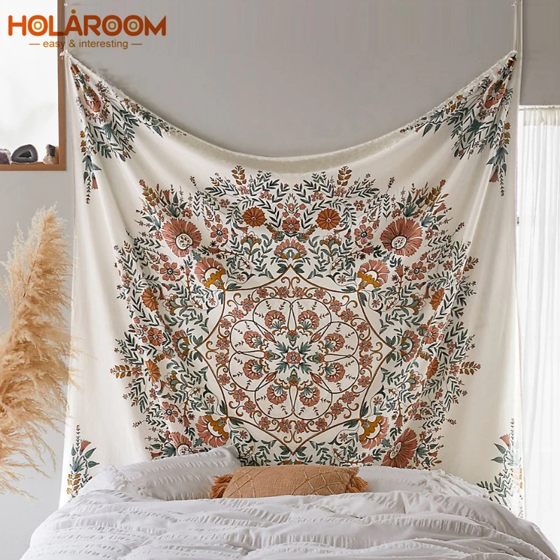 

Wall Tapestry Mandala Indian Bohemian Decor Floral Print Wall Hanging Tapestry Hippie Wall Cloth Fabric Mandala Boho Wall Carpet