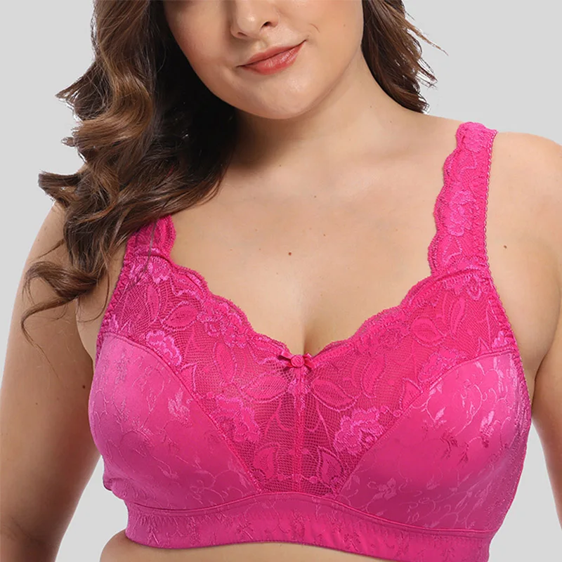 Женский кружевной бюстгальтер с большими грудями нижнее белье удобное дышащее
