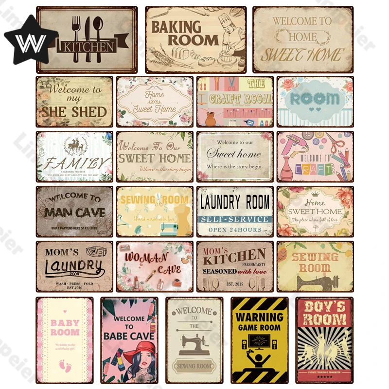 

Warning Vintage Decoration Plaques Metal Tin Sign Retro Baby Room Kitchen Plate Decor Accessories Man Cave Tin Poster Club Decor