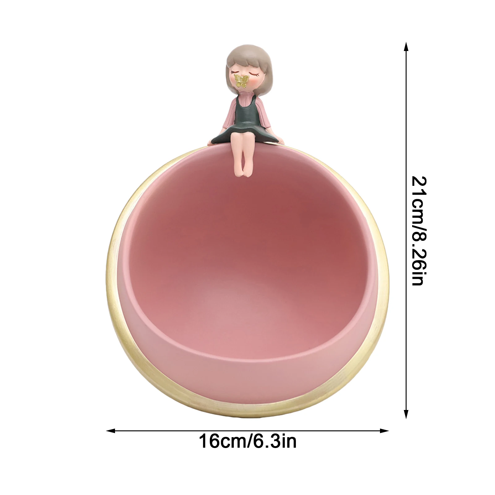 

Home Practical Bookcase Porch Desktop Storage Box Planet Girl European Resin Creative Home Desktop Decorations Key Storage Box