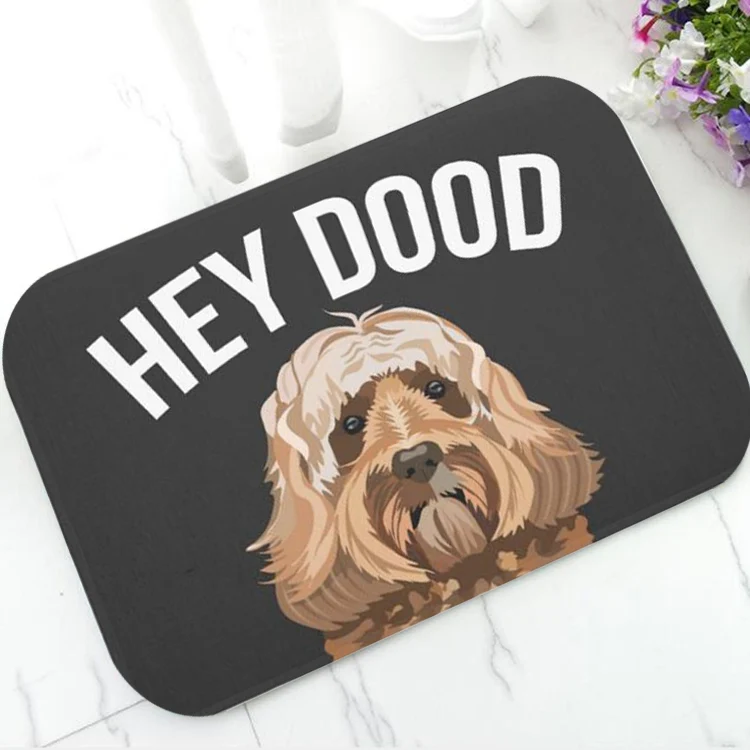Крутой коврик с лабрадодом Придверный надписью Эй дудуд Забавный на заказ для
