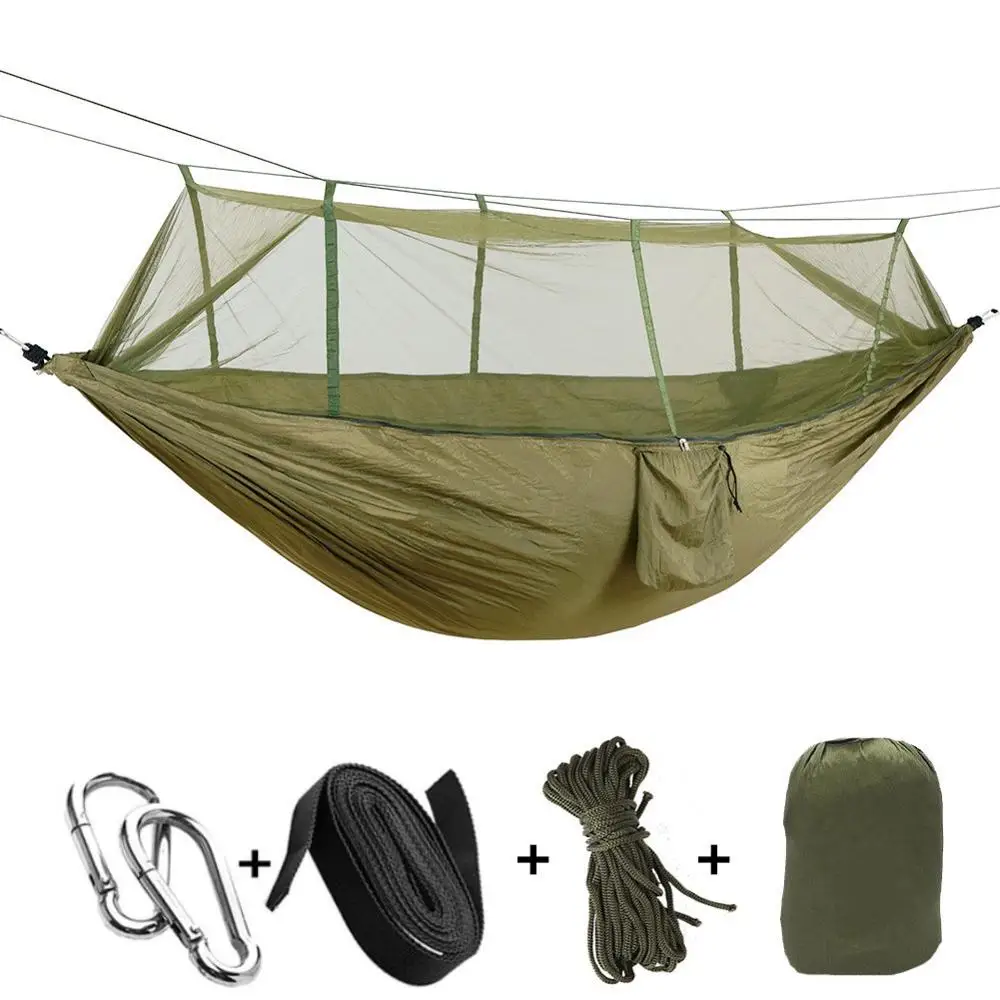 Military Jungle Hammock Mosquito Net Camping Travel Parachute Hanging Bed zhou8 