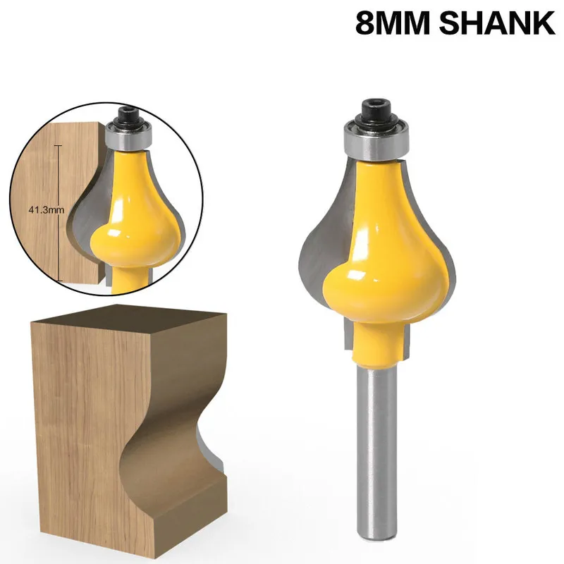 

1PC 8mm Shank Traditional Thumbnail Classical & Beaded Handrail Router Bit Set Woodworking cutter Tenon Cutter