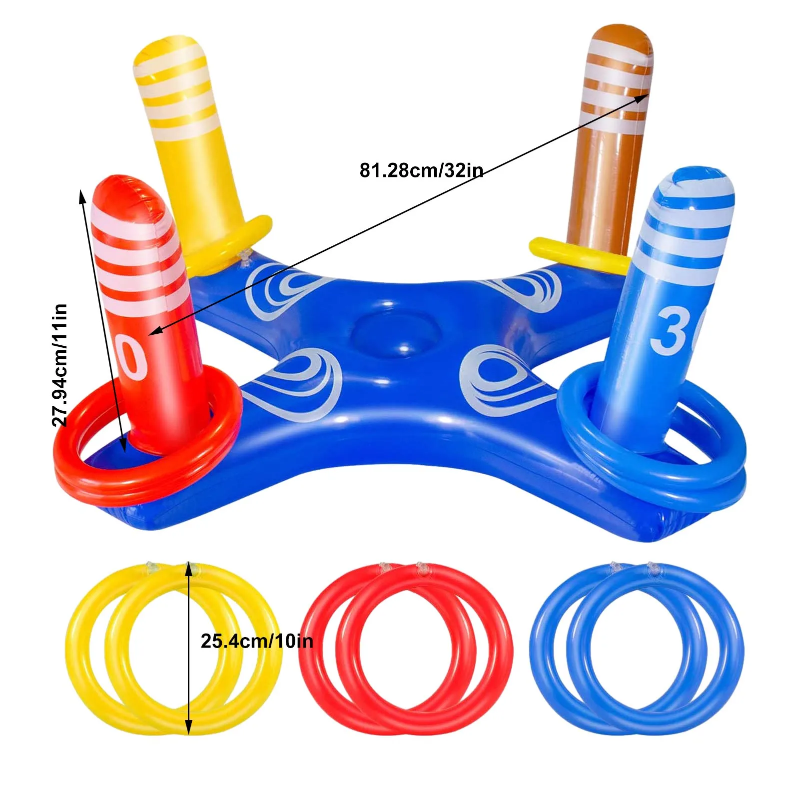 

Inflatable Cross Ring Toss Game Swimming Pool Fun Toys Children And Adults Summer Water Beach Party Floating Pool Toy