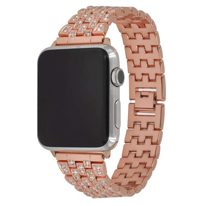 

Fashion Diamond Strap for Apple Watch Band 40mm 44mm 38mm 42mm Women Girl Bracelet for iWatch Series 6 SE 5 4 3 Metal Link Belt
