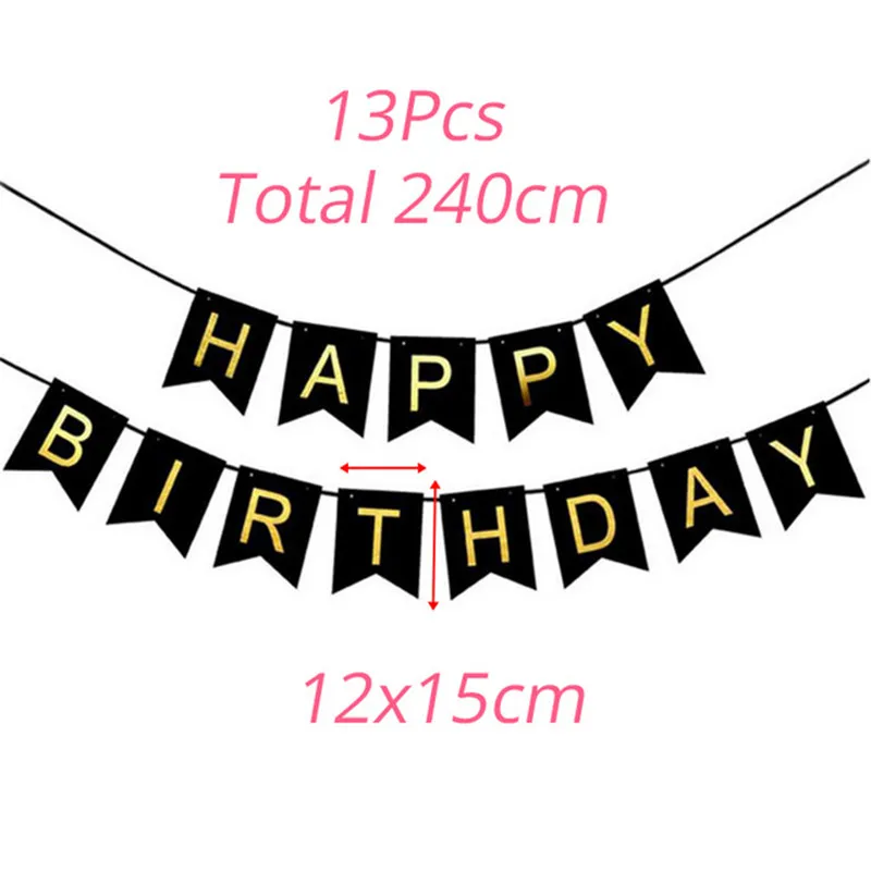 1set HB banner 30th 40th 50th день рождения одноразовая посуда Взрослые День Рождения принадлежности для вечеринки воздушный шар вечерние украшения 30 40 50 лет - Цвет: 1set HB banner