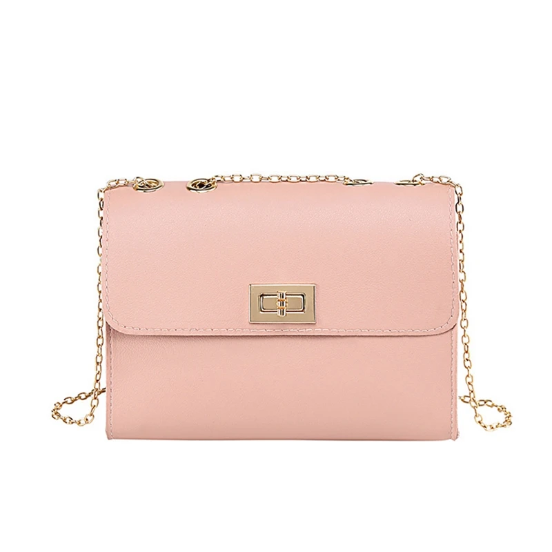 

Korean Style Lady's Cover Type Lock Small Square Bag Messenger Mobile Phone Bag