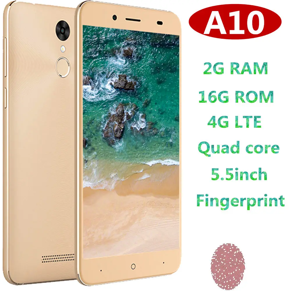 A10 4G LTE смартфон с 5 дюймовым дисплеем четырёхъядерным процессором ОЗУ 2 Гб ПЗУ 16