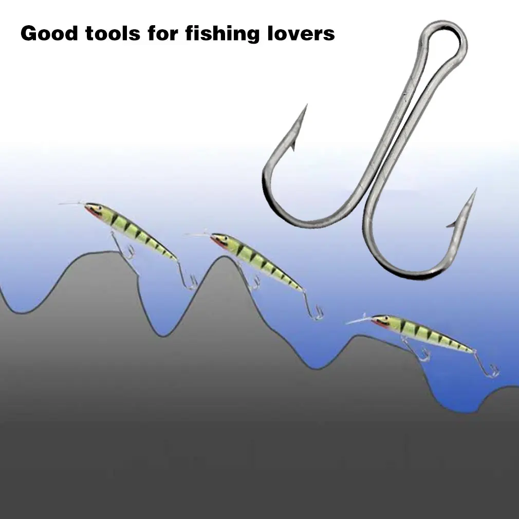 

20Pcs/Lot High-Carbon Steel Fishing Hooks Crank Hook Fly Tying Double Hook For Bass Lure Fishing High Quality Accessories